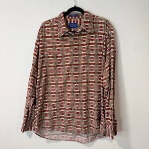 Pendleton Mens Vintage Expedition Shirt Button Down Corduroy Cotton Southwest XL